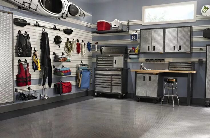 Красивый гараж внутри фото Limitless Storage Possibilities with Gladiator Garage Storage: Gladiator Garage 