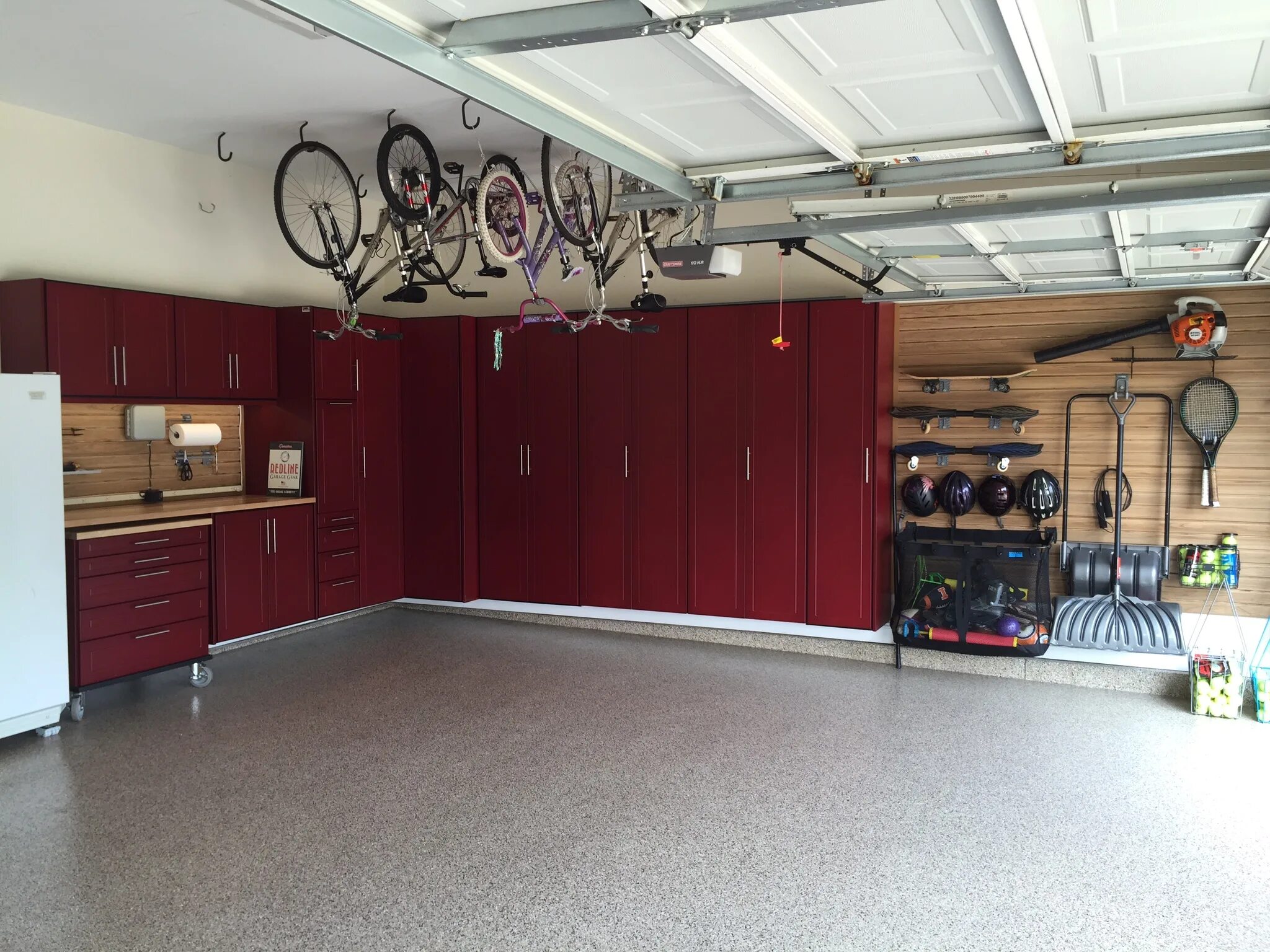 Красивый гараж внутри фото своими руками An Organized Garage is not Just a Guy Thing