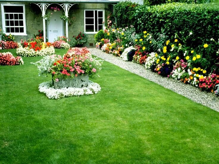 Красивый газон на даче своими руками beautiful, beauty, country, desktop backgrounds, flower, flowers, gallery, garde