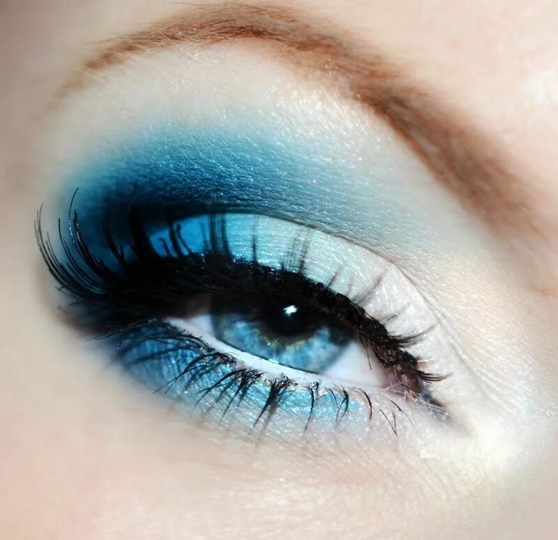 Красивый голубой макияж How to Apply an Eyeshadow - Step by Step Tutorial E-fashionforyou Blue eye makeu