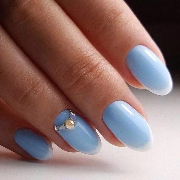 Красивый голубой маникюр Nail Art #3302 - Best Nail Art Designs Gallery BestArtNails.com Schöne nägel, Nä