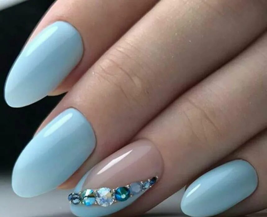 Красивый голубой маникюр Голубой маникюр: 100 фото с модными идеями Blue nails, Manicure, Nails