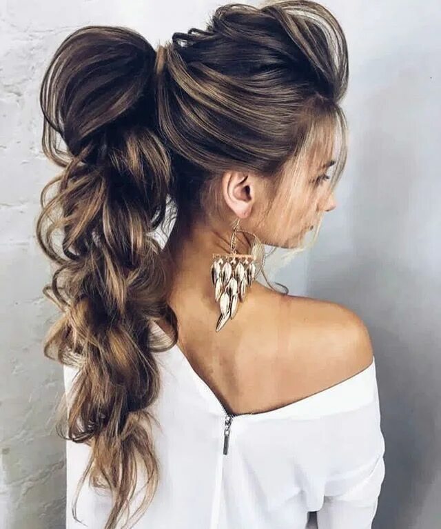 Красивый хвост прическа вечерняя tails Hair lengths, Hair styles, Long hair styles