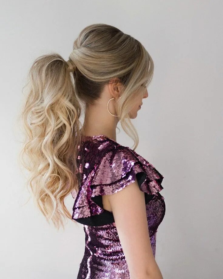 Красивый хвост прическа вечерняя NEW YEAR HAIRSTYLE, HIGH PONYTAIL TUTORIAL - Alex Gaboury High ponytail hairstyl