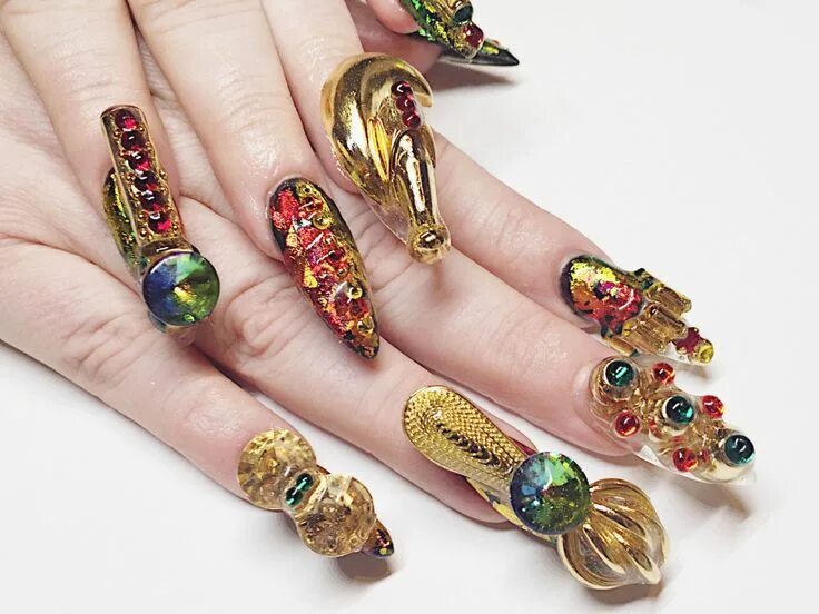 Красивый и необычный маникюр Manicure Sculptures" Are the Most Extreme Nail Art Yet Sculptured nails, Cool na