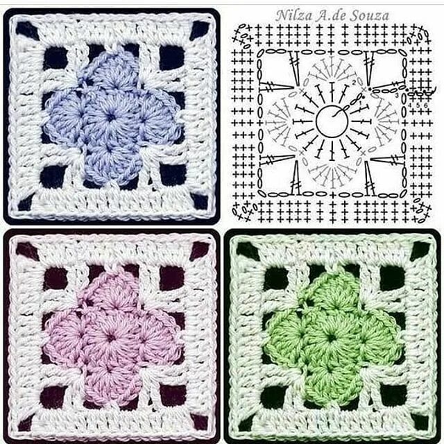Красивый и простой квадрат крючком схема New The 10 Best Craft Ideas Today (with Pictures) - #croché #crochê #crochetins.