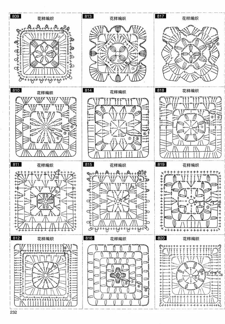 Красивый и простой квадрат крючком схема Crochet bedspread pattern, Crochet squares, Crochet square patterns