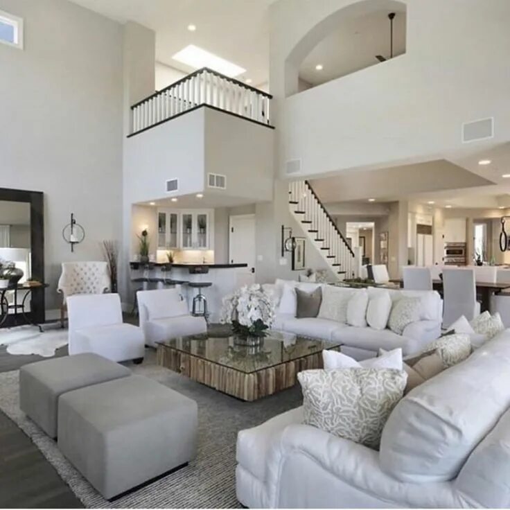 Красивый интерьер большого дома Get the We Heart It app! Mansion living room, Dream house rooms, Dream house dec