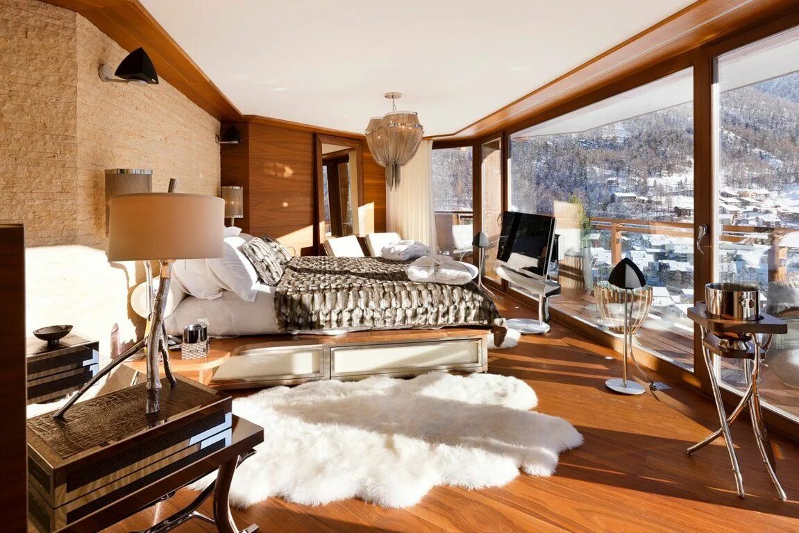 Красивый интерьер большого дома Passion For Luxury : Chalet Zermatt Peak,The Premier Chalet in the Swiss Alps Ru