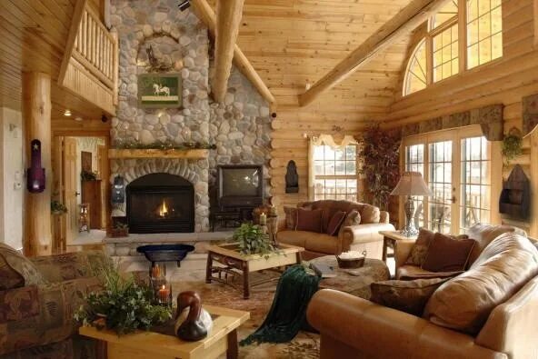 Красивый интерьер деревянных домов home 3 Log homes, Cabin interior design