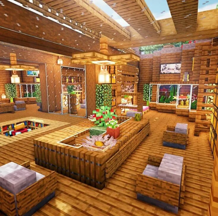 Красивый интерьер дома майнкрафт #LivingRoom #Minecraft #Designs Minecraft room, Minecraft interior design, Easy 