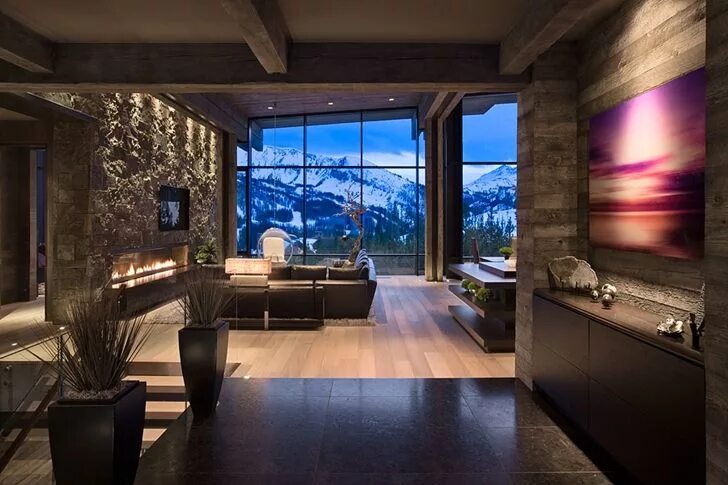 Красивый интерьер дома в современном стиле Elegant Mountain Home by Reid Smith Architects Beautiful homes, House design, Mo