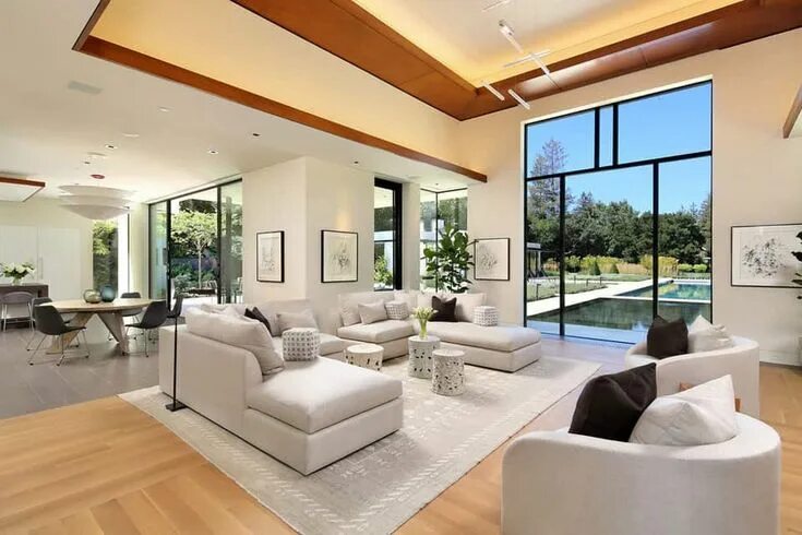 Красивый интерьер домов фото Fascinating modern property in California boasts luxury amenities Luxury living 