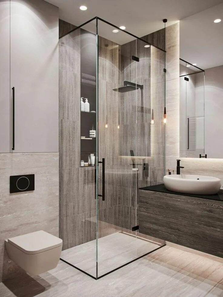 Красивый интерьер душевой комнаты Ванная комната Bathroom design, Bathroom interior design, Bathroom interior