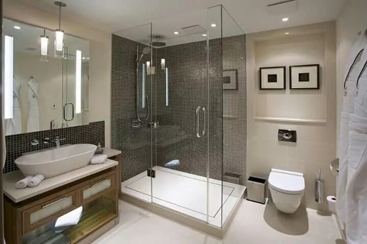 Красивый интерьер душевой комнаты Pin on Banheiros Bathroom layout, Hotel bathroom design, Bathroom interior