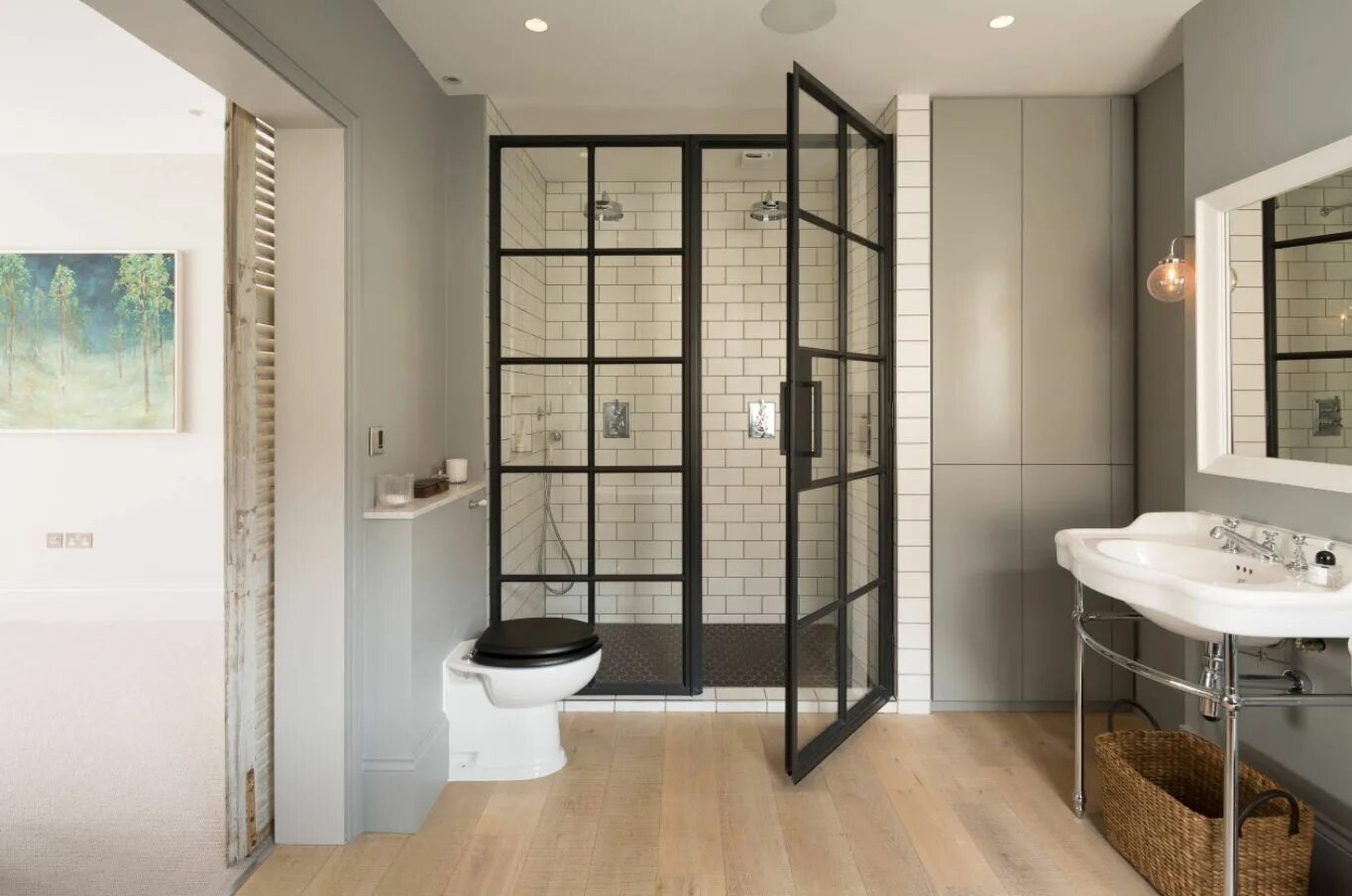 Красивый интерьер душевой комнаты Stylish Ways To Modernize A Subway Tile Shower Bathroom tile designs, Bathroom d