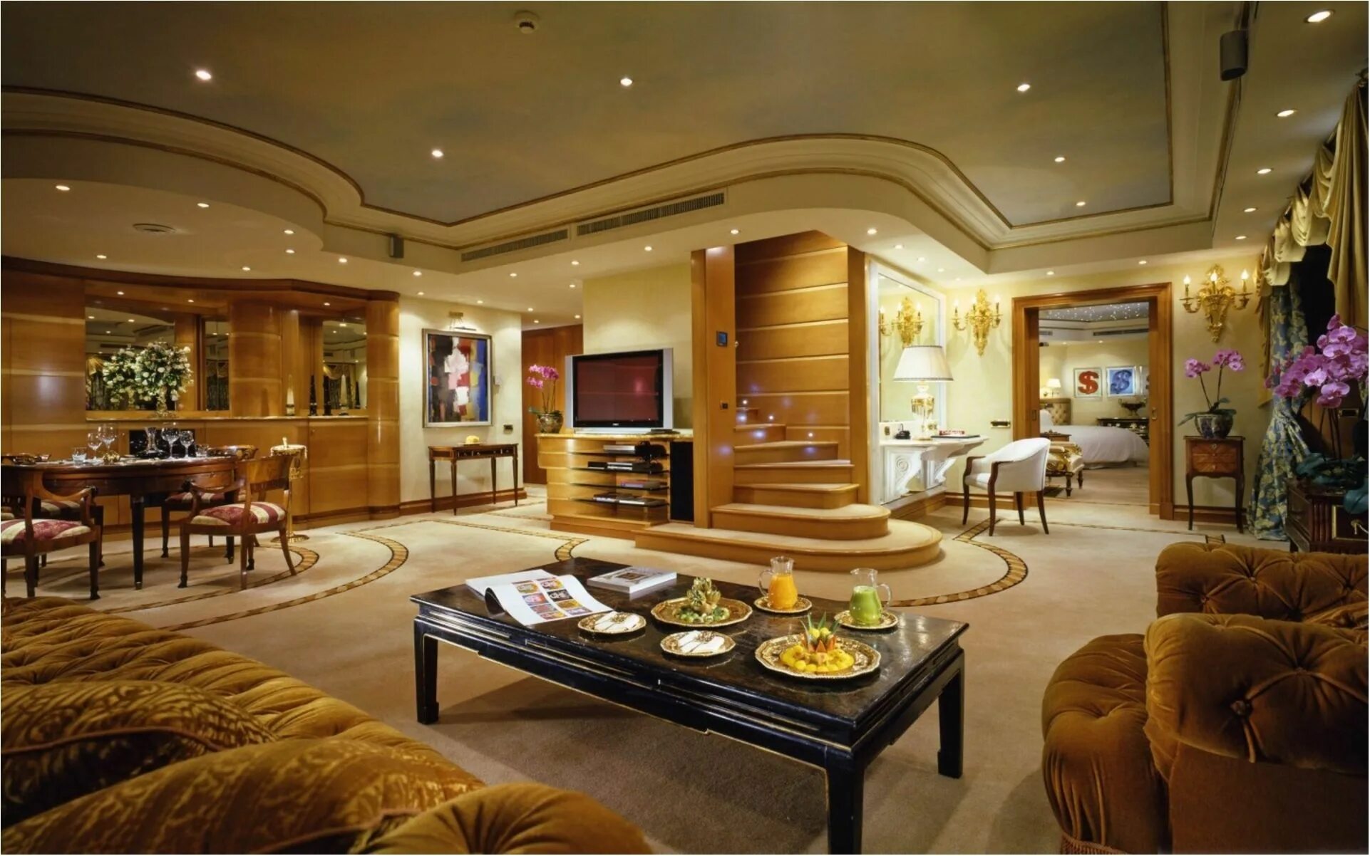 Красивый интерьер фото remarkable Homes Interiors And Living Luxury Home Luxury living room design, Spa