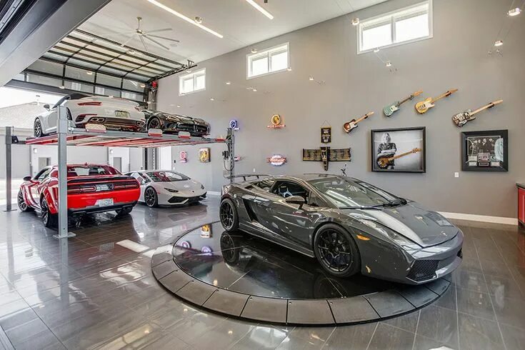 Красивый интерьер гаража Pin de Blake Dungey en Garage Condos Garaje de lujo, Diseño de garaje, Interior 