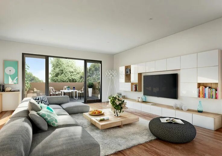 Красивый интерьер гостиной фото в современном 35 Modern Living Rooms with Cool and Clean Lines Living room interior, Modern li