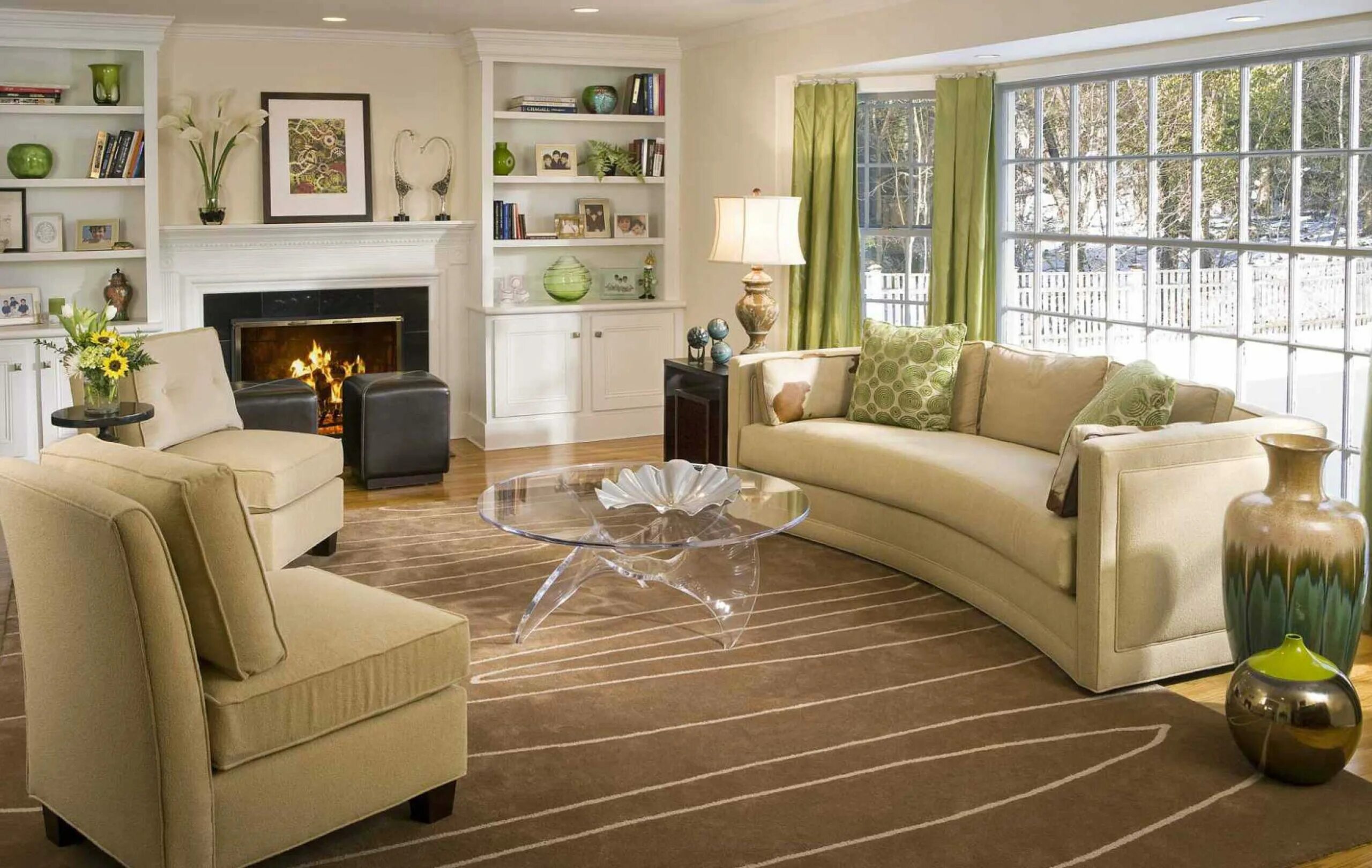 Красивый интерьер гостиной комнаты Salon home