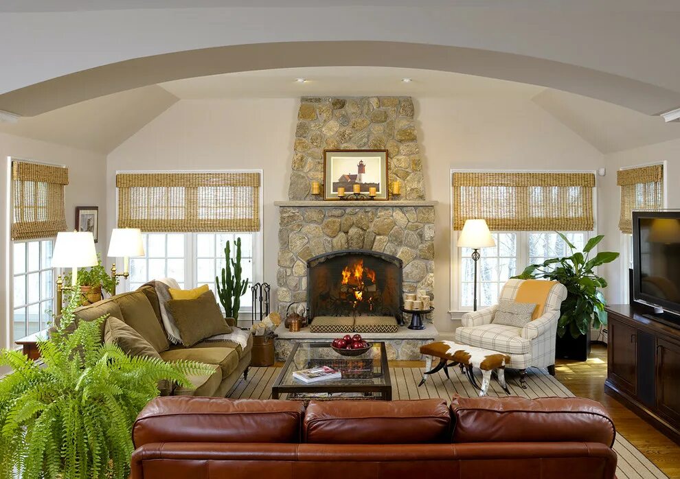 Красивый интерьер гостиной в доме CT Family Room - Современный - Гостиная - Нью-Йорк - от эксперта Beth Rosenfield