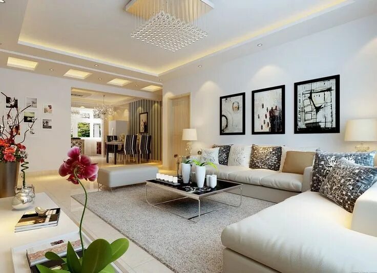 Красивый интерьер гостиной в квартире Long Wall Decoration Living Room - Best Paint for Interior Check more at http://