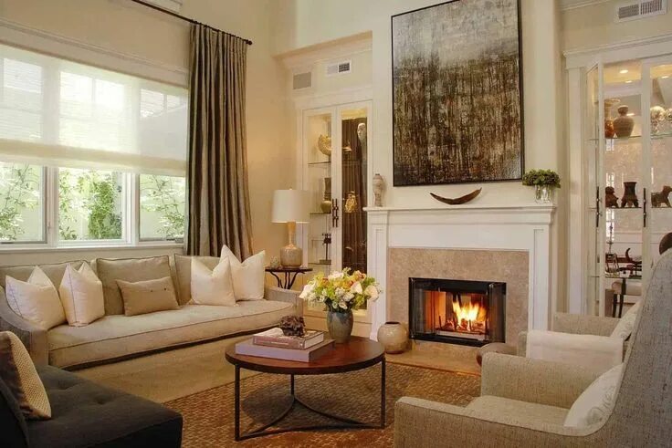 Красивый интерьер гостиной в квартире фото 44 Ultra Cozy Fireplaces For Winter Hibernation Decoration salon, Décoration cha