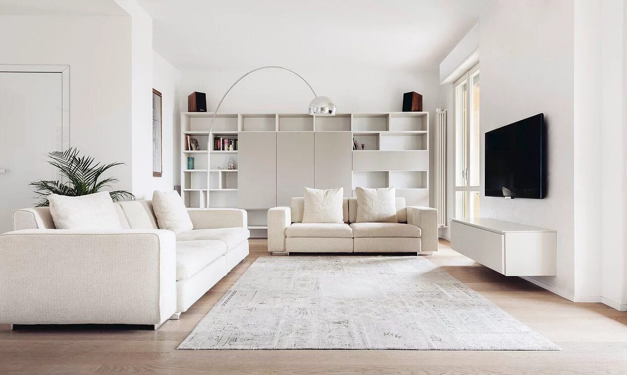 Красивый интерьер гостиной в светлых тонах Soggiorni contemporanei * 100 idee e stile per un soggiorno raffinato Soggiorno 