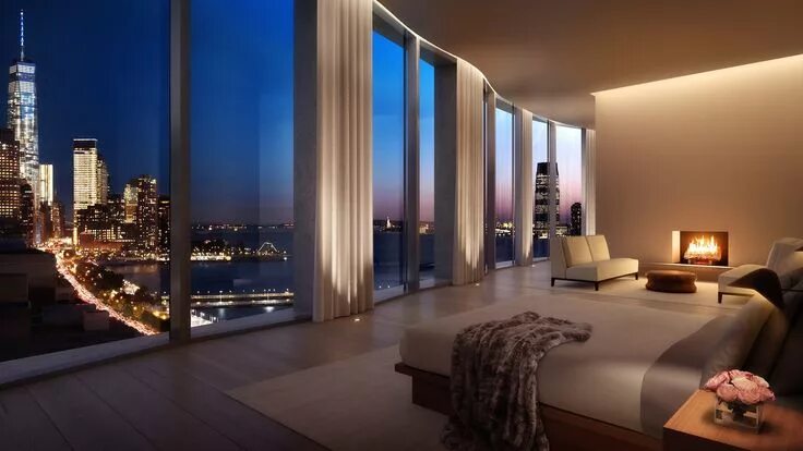 Красивый интерьер комнаты Penthouse at Ian Schrager Building in New York to Cost $80 Million Luxury homes 