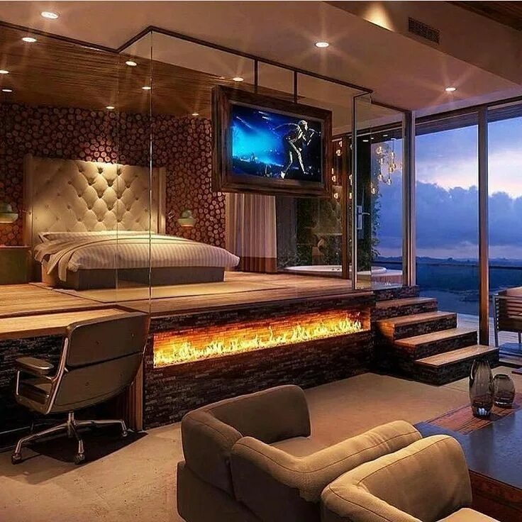 Красивый интерьер комнаты фото 27) Tumblr Decoraciones de dormitorio, Casas de lujo, Casas modernas de lujo