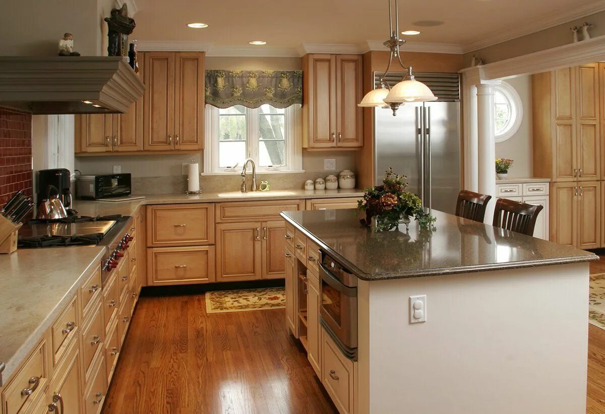 Красивый интерьер кухни в частном доме Choosing the Perfect Kitchen Countertop: Corian, Quartz, or Granite?