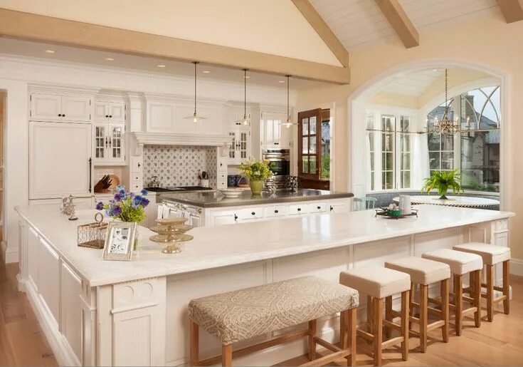 Красивый интерьер кухни в доме фото Exquisite Kitchen Island Design 70 Spectacular Custom Ideas Home Remodeling Home