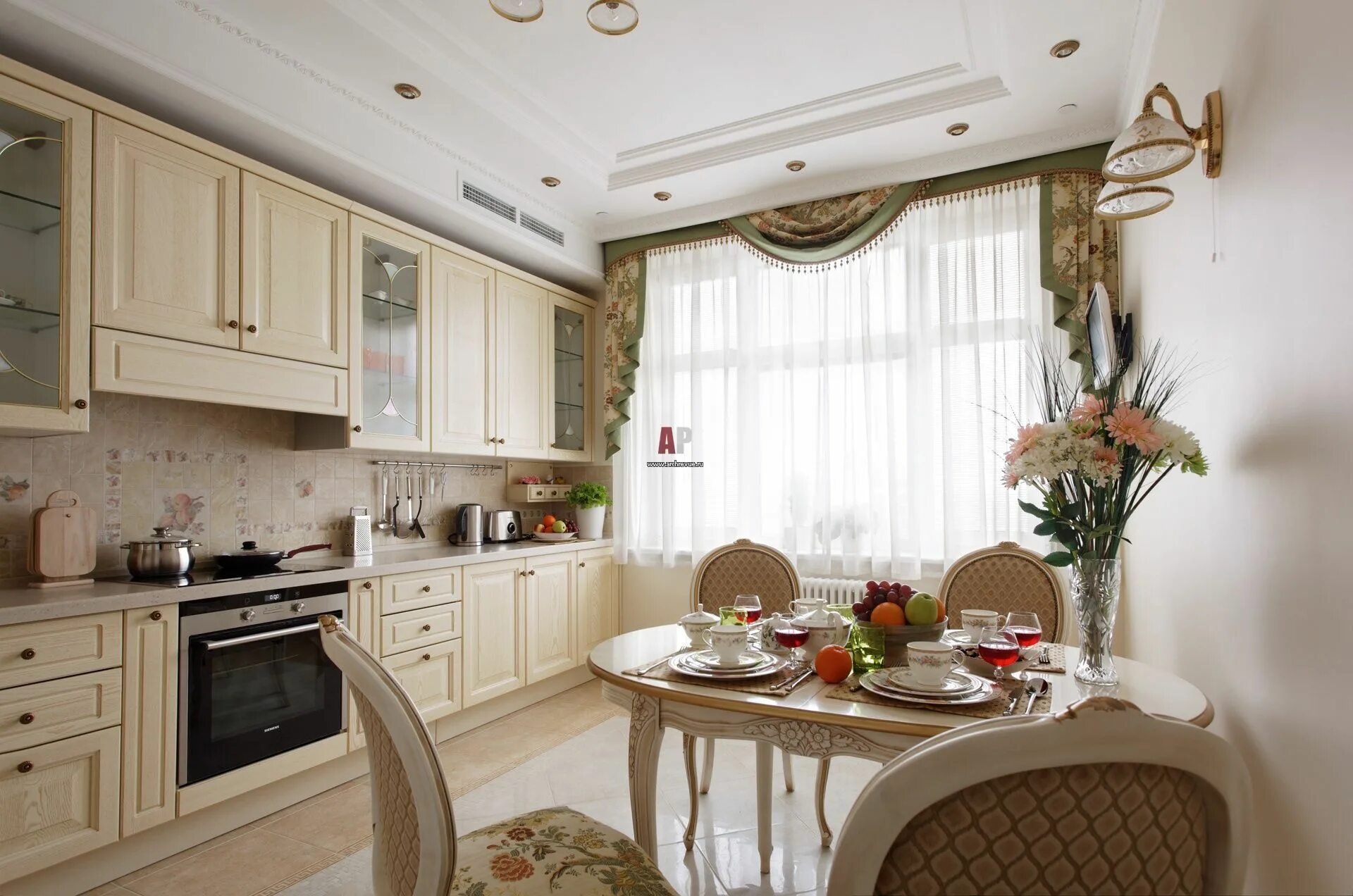 Красивый интерьер кухни в квартире Дизайн кухонь, Кухня, Интерьер