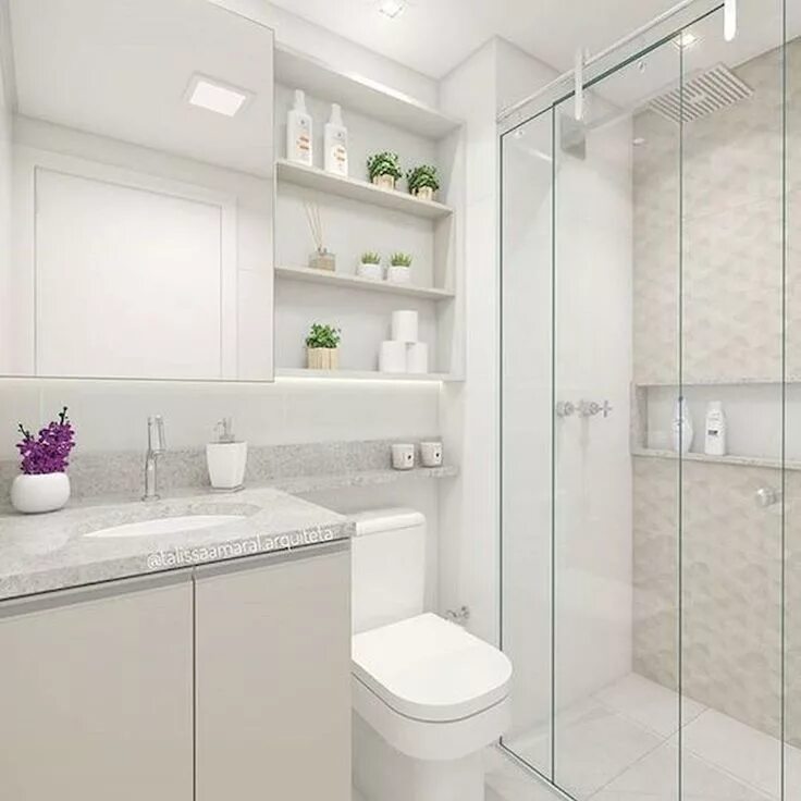 Красивый интерьер маленькой ванной 40 Best Inspire Ideas to Remodel Your Bathroom Shower Bathroom design small, Bat