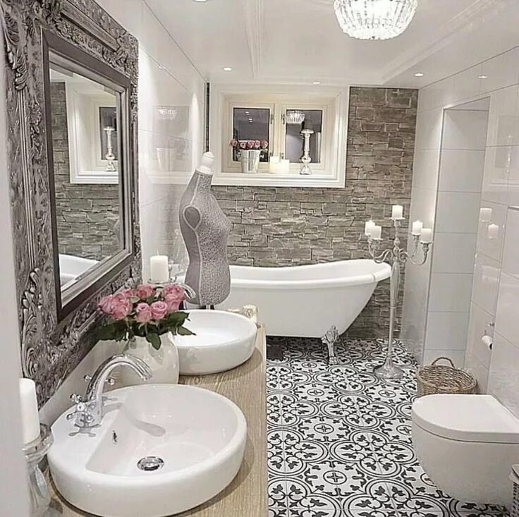 Красивый интерьер маленькой ванны Pin en bathroom ideas Estilos de baños, Decoración de unas, Cuartos de baño