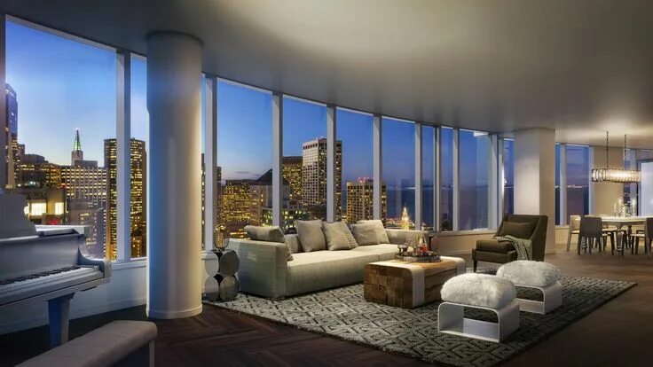 Красивый интерьер москва Inside San Francisco’s $49 Million Lumina Penthouse LUXUO Penthouse living, Cond