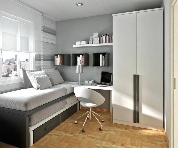 Красивый интерьер небольших комнат 50 Thoughtful Teenage Bedroom Layouts DigsDigs Small room design, Interior desig