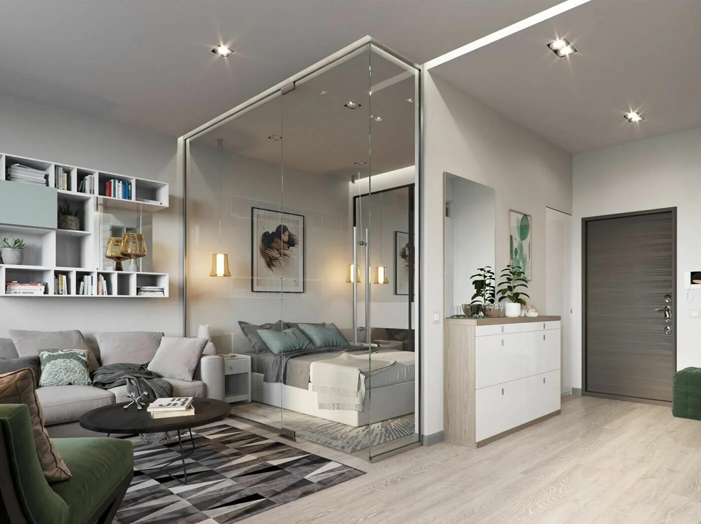 Красивый интерьер однокомнатной Piccolo monolocale, Interni casa, Case di design