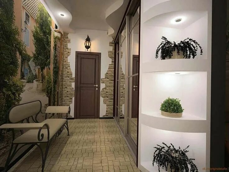 Красивый интерьер прихожей в квартире Одноклассники Paint your house, Sofa wall decor, Corridor design