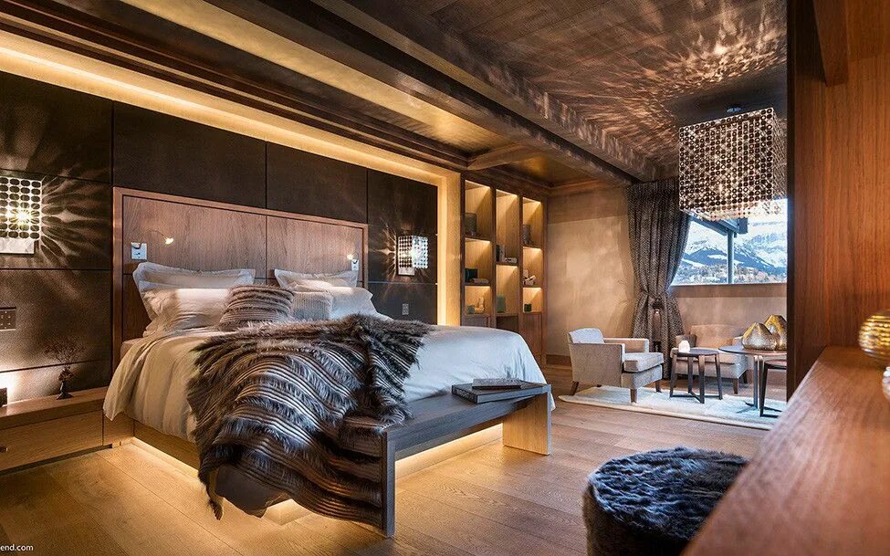 Красивый интерьер спальни Восхитительное шале Mont Blanc во Франции - HQROOM Luxurious bedrooms, Interior 