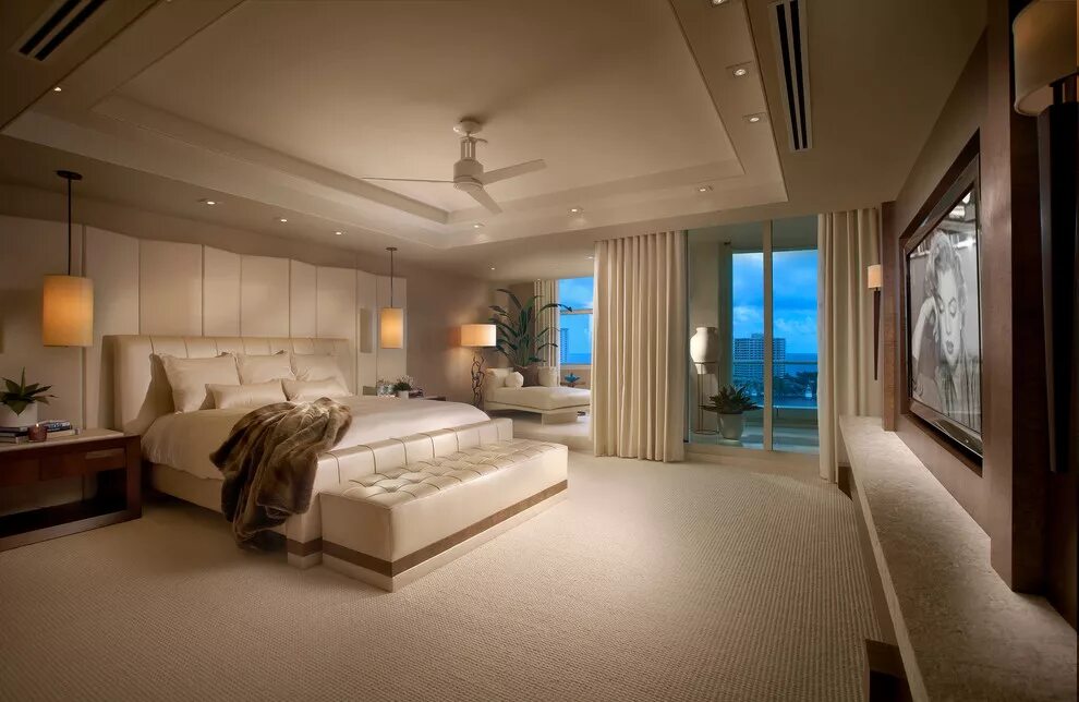 Красивый интерьер спальни Contemporary Residence Boca Raton, Florida - Современный - Спальня - Майами - от