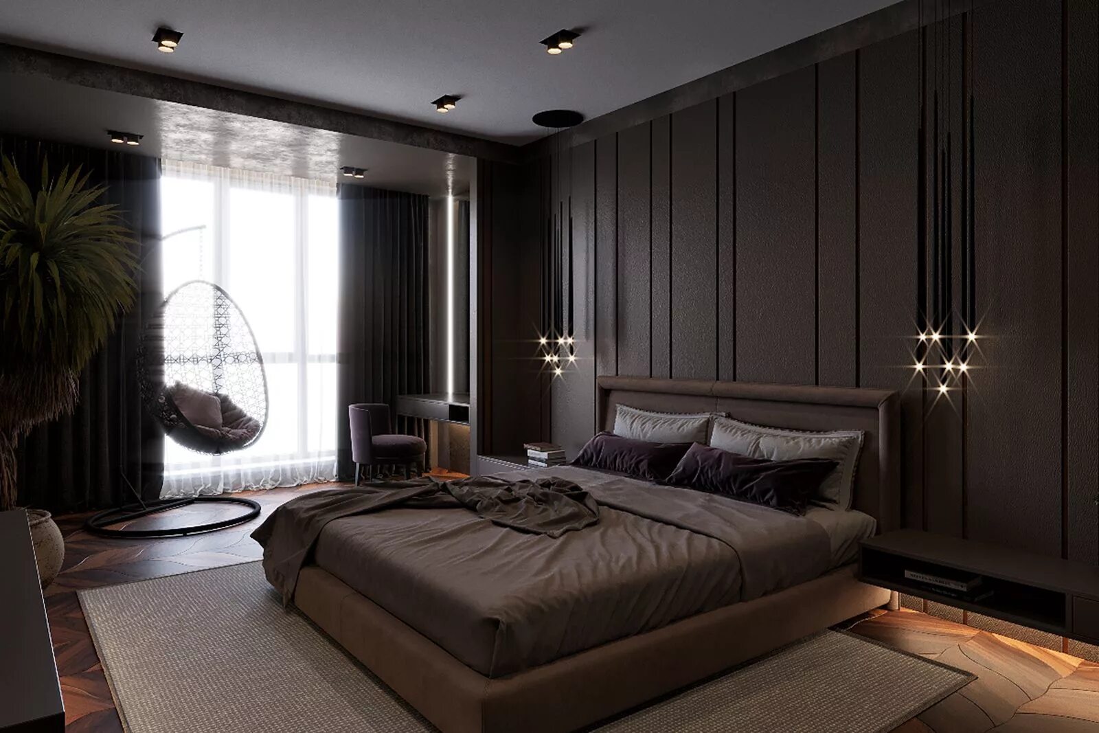 Красивый интерьер спальни красивая спальня в темных тонах Elegant bedroom, Elegant bedroom design, Luxury 