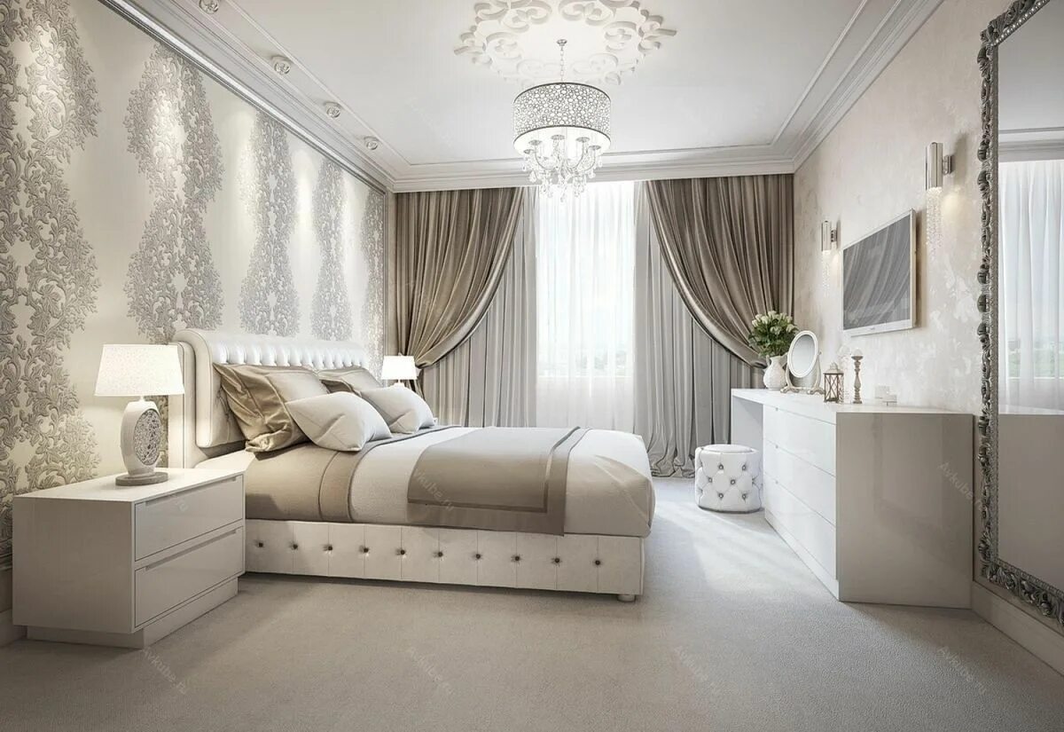 Красивый интерьер спальни в светлых тонах GOLDEN LİFE on Behance Elegant bedroom design, Luxurious bedrooms, Elegant bedro