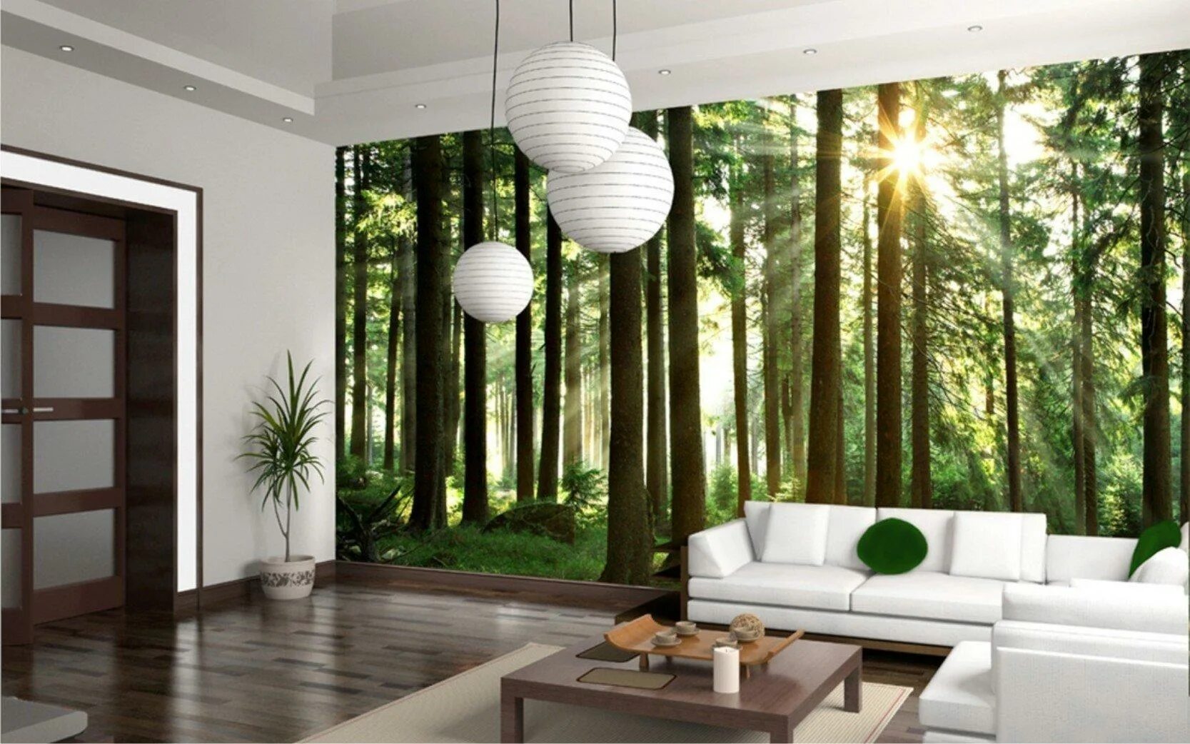 Красивый интерьер стен фото Design & Print, центр фотопечати на холсте и обоях на Сибирском тракте в Казани 