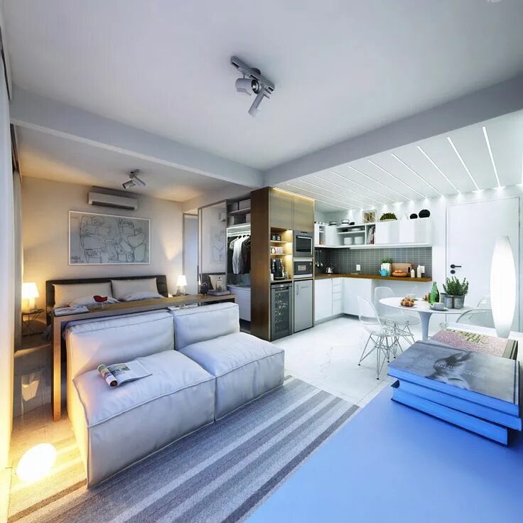 Красивый интерьер студии фото 2 Super Small Apartments Under 30 Square Meters Small apartment design, Apartmen