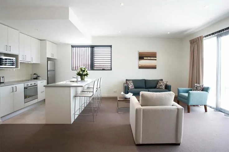Красивый интерьер студии фото 38 Modelli di Cucine con Snack MondoDesign.it Living room and kitchen design, Ap