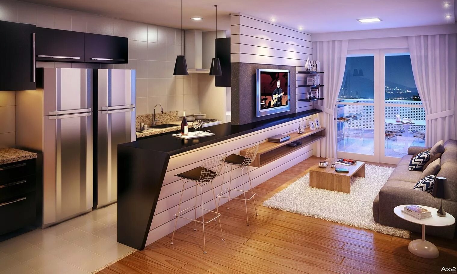 Красивый интерьер студии фото 23 Open Concept Apartment Interiors For Inspiration Interior de apartamentos, De