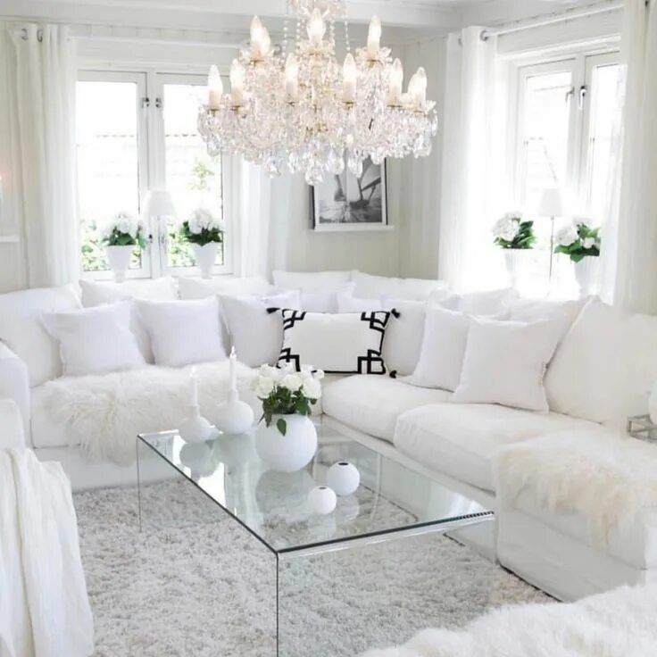 Красивый интерьер в белом цвете Fascinating 22 Best Outdoor Furniture Cushion Cleaner White living room decor, G