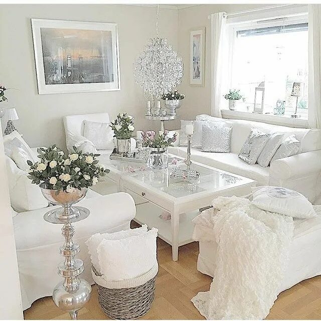 Красивый интерьер в белом цвете ✨# dream_interiors on Instagram: "By / bildet tilhører: @kerstinshjem ▪ #onetofo