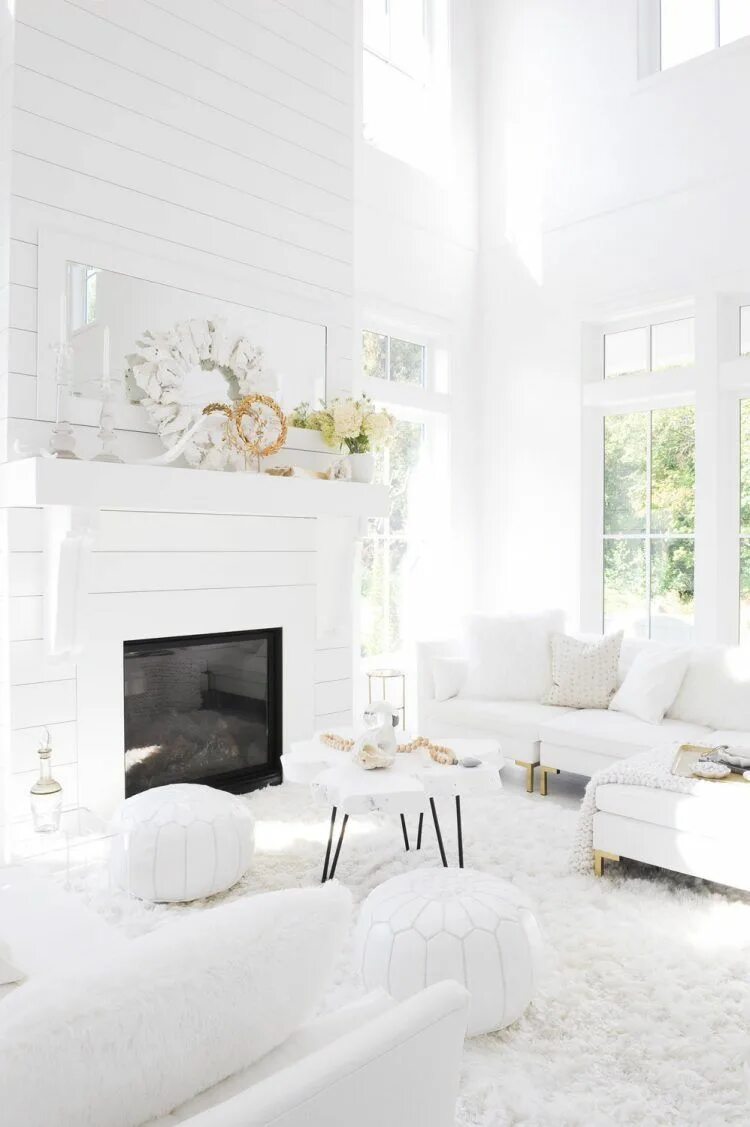 Красивый интерьер в белом цвете Весь в белом White interior design, White house interior, White interior